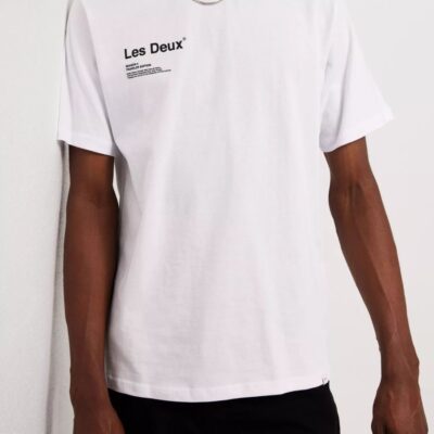 Vaatteet Les Deux  | Brody T-Shirt White/Black