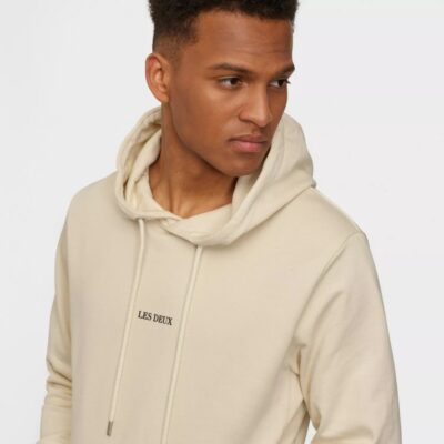 Vaatteet Les Deux  | Lens Hoodie Ivory/Black