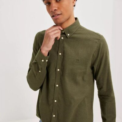 Vaatteet Les Deux  | Desert Reg Shirt Olive Night Melange