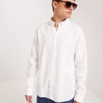 Vaatteet Les Deux  | Kristian Linen B.D. Shirt White