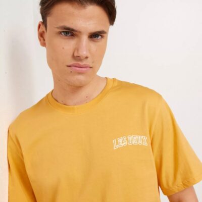 Vaatteet Les Deux  | Blake T-Shirt White/Yellow